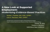 A New Look at Supported Employment:  Modernizing  Evidence-Based Practices