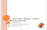 2012-2013 Middle School Registration