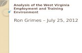 Analysis of the West Virginia Employment and Training Environment
