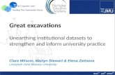 Great excavations  Unearthing institutional datasets to  strengthen and inform university practice Clare Milsom, Martyn Stewart & Elena Zaitseva