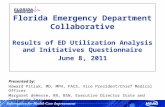 Florida Emergency Department Collaborative Results of ED Utilization Analysis and Initiatives  Questionnaire June 8, 2011