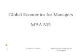 Global Economics for Managers MBA 505