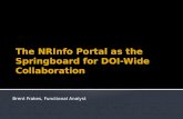 The  NRInfo  Portal as the Springboard for DOI-Wide Collaboration