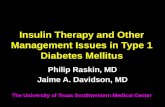 Insulin Therapy and Other Management Issues in Type 1 Diabetes Mellitus