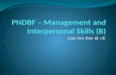 PNDBF – Management and Interpersonal Skills (B)