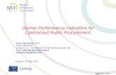 (Some) Performance  Indicators  for  Centralized  Public Procurement