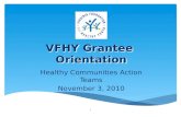 VFHY Grantee  Orientation