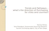 Trends and Pathways… what’s the direction of Purchasing  for cities and counties?