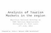Analysis of Tourism Markets in the region