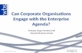 Can Corporate Organisations Engage with the Enterprise Agenda?
