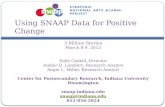 Using SNAAP Data for Positive Change