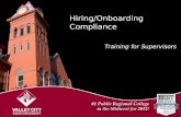 Hiring/Onboarding  in Compliance