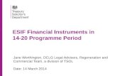 ESIF Financial Instruments in  14-20 Programme Period