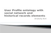User Profile ontology with social network and historical records elements