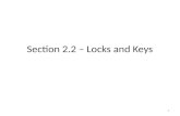Section 2.2 – Locks and Keys