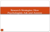 Research Strategies: How Psychologists Ask and Answer Questions Module  2
