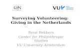 Surveying Volunteering :  Giving  in the  Netherlands