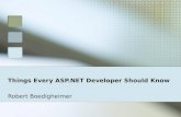 Things Every ASP.NET Developer Should Know