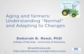 Aging and farmers:  Understanding  “Normal” and Adapting to Changes