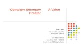 Company Secretary        A Value Creator