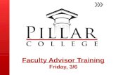 Faculty Advisor Training Friday, 3/6