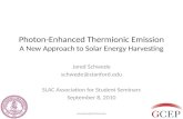 Photon-Enhanced Thermionic Emission A New Approach to Solar Energy Harvesting