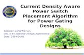 Current Density Aware Power Switch Placement Algorithm for Power Gating Designs