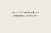 Health -Care  Providers Structure / Operation
