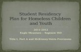 Student Residency  Plan for Homeless Children  and  Youth