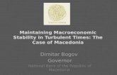 Maintaining Macroeconomic Stability in Turbulent Times: The Case of Macedonia