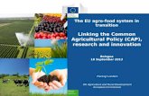 The EU a gro-food system in transition Linking the Common Agricultural Policy (CAP), r esearch and innovation Bologna 18 September 2013