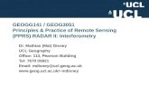 GEOGG141 /  GEOG3051 Principles & Practice of Remote Sensing (PPRS)  RADAR II: Interferometry