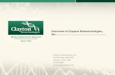 Overview of Clayton Biotechnologies, Inc.