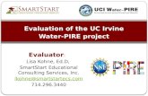Evaluation of the UC Irvine Water-PIRE project