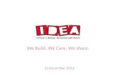 We Build. We Care. We share.