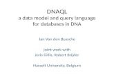 DNAQL a data model and query language for databases in DNA