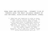 ENAW PARK AND RECREATION : DYNAMIC CLUB OF TORONTO WINS THE MOST VALUABLE BRANCH OF EDO NATIONAL ASSOCIATION WORLDWIDE (ENAW)