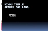HINDU  TEMPLE  SEARCH FOR LAND