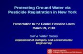 Protecting Ground Water via Pesticide Registration in New York
