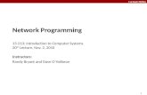 Network  Programming 15- 213:  Introduction to Computer Systems 20 th  Lecture, Nov. 2, 2010