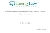 Creating  a Renewable Energy Opportunity  Plan  for Southwest  Wisconsin Legal Considerations