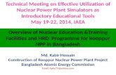 Overview of Nuclear Education &Training Facilities and HRD   Programme  for  Rooppur  NPP in Bangladesh