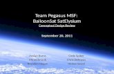 Team Pegasus MSF:  BalloonSat SatElysium Conceptual Design Review