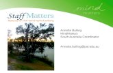 Annette Bulling MindMatters South Australia Coordinator Annette.bulling@pai.edu.au