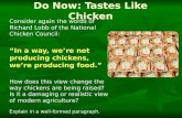 Do Now: Tastes Like Chicken
