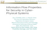Information Flow Properties for Security in Cyber-Physical Systems