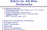 EE360: Lecture 8 Outline Intro to Ad Hoc Networks