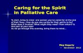 Caring for the Spirit  in Palliative  Care