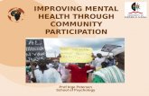 IMPROVING MENTAL HEALTH THROUGH COMMUNITY PARTICIPATION