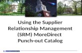 Using the SRM MoreDirect  Punch-out Catalog